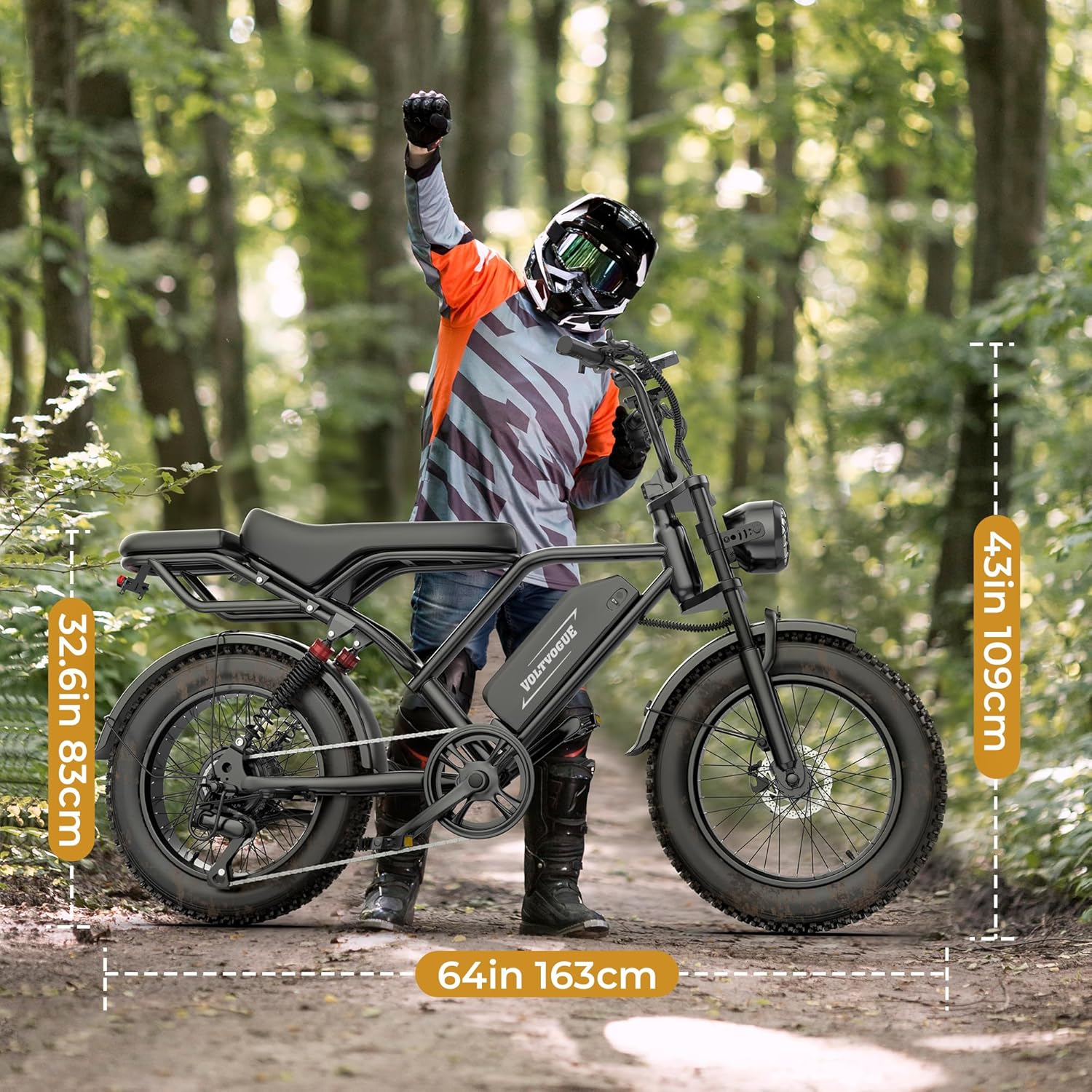 Electric ebike | Full Suspension | 31MPH Top Speed | Range 40-70 Miles | 48V 960Wh Removable Battery | LED Headlights | 20-Inch All-Terrain Fat Tires | UL 2849 Certified ebike